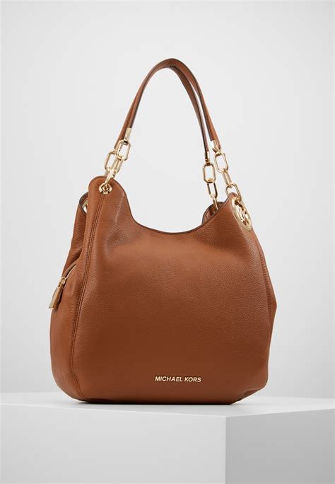 michael kors cognac handbag|michael kors leather tote.